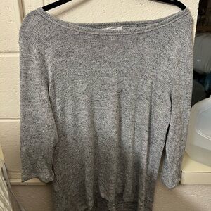 Dress Barn Off-the-Shoulder Gray Sweater